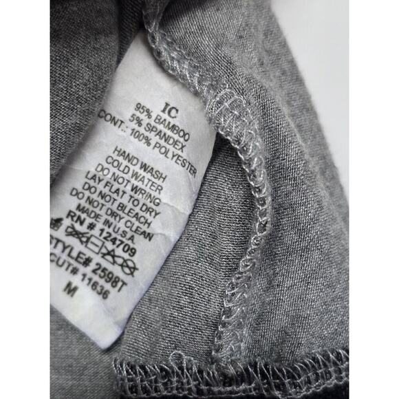 IC Connie K Blouse Womens Medium Black Mesh/ Gray Lagenlook Swing Tunic Size Med - Picture 6 of 7